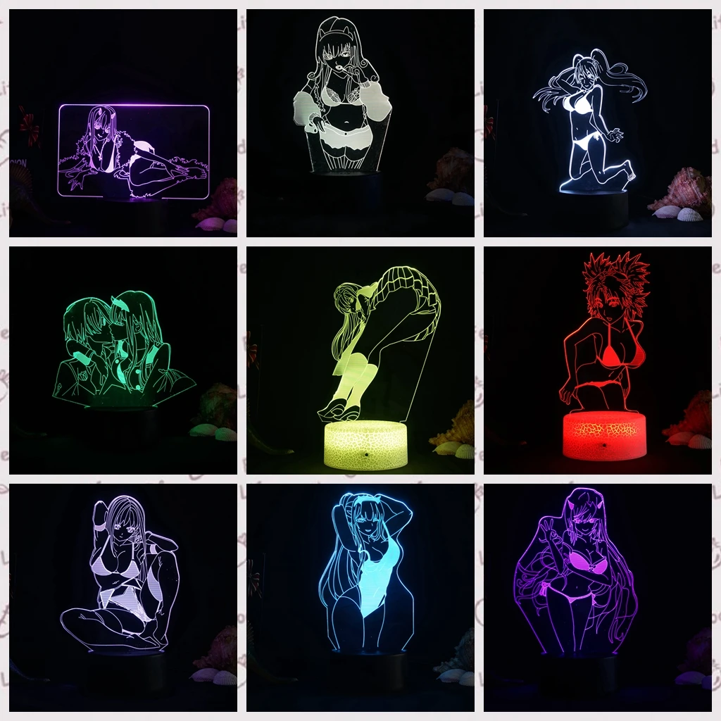 Zero Two Figure Sailor Moon 3d Anime Lamp Nightlight Kids Child Girls