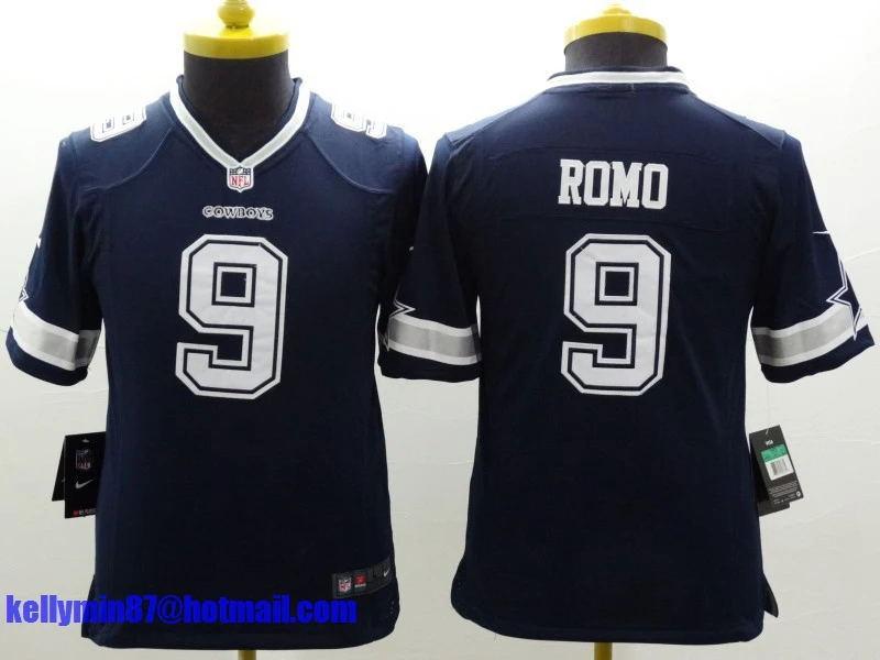 Прозрачный Stitiched, Dallas s, Tony Romo, Emmitt Smith, Cole besley, Sean Lee, Jason Witten, Ezekiel Elliott, для молодежи, детский трикотаж - Цвет: Прозрачный