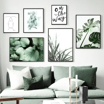 

Green Monstera Plant Nature Landscape Wall Art Canvas Painting Nordic Posters And Prints Wall Pictures For Living Room Decor