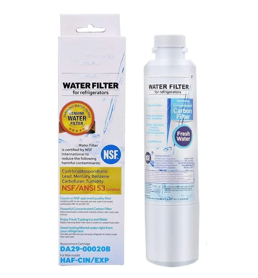 Filtro de agua DA29-00020B, repuesto para Samsung HAF-CIN, DA29-00020A, DA97-08006A, 46-9101.(1 paquete)