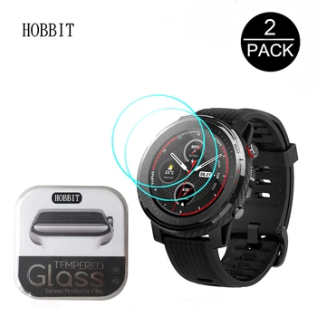 

2Pcs Screen Protector Tempered Glass Amazfit Stratos 3 Smart Watch GPS Explosion-proof Anti-Scratch Bubble-free Transparent Film