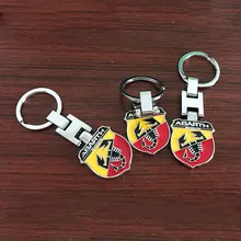 1 шт. для FIAT Abarth 500 benz Honda Mitsubishi dodge Renault металлические Автоаксессуары универсальный автомобильный брелок с кольцом Стайлинг