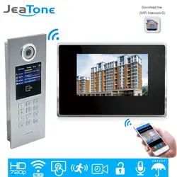 JeaTone 720P HD WiFi IP видео домофон система контроля доступа для дома Пароль/RFID карта iOS Android приложение сенсорный экран