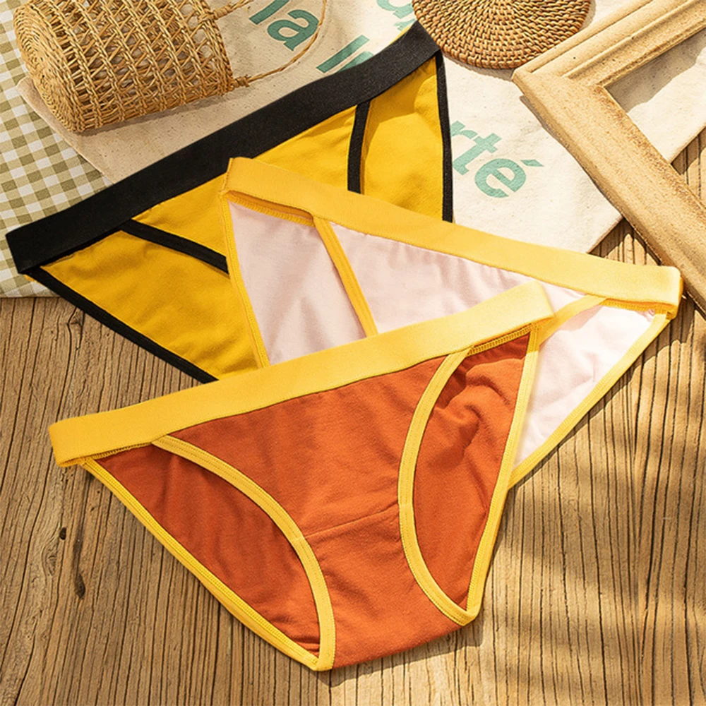 1 шт. Для женщин сексуальный хлопок нижнее белье с низкой талией Трусики для