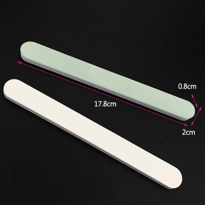 10pcs Nailfile Professional Nail Buffer Sandpaper Sanding Buffing File Straight Lime Angle Sponge Round Head