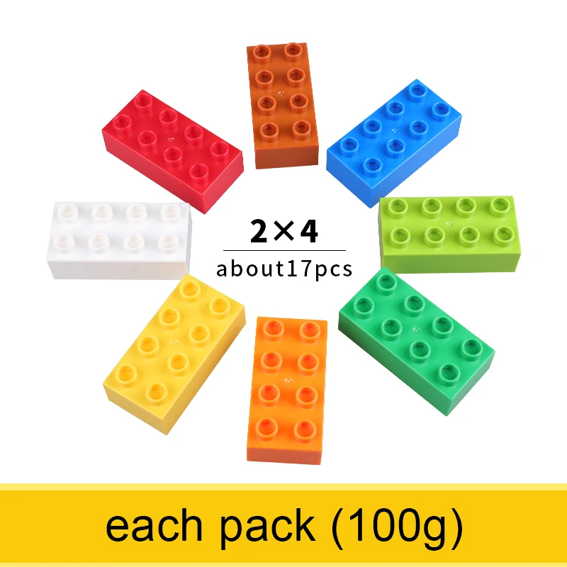 

2x4 Large Size Bricks Classic Colorful Big Size Building Blocks Learning Toys For Children Comaptible With Legoed Duploed Bricks