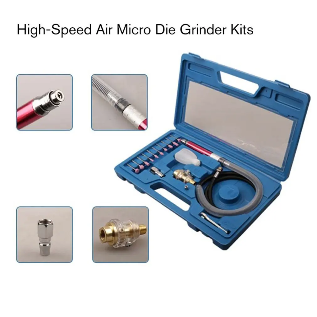 

16PCS High-Speed Air Micro Die Grinder Pencil Kits Mini Polishing Engraving Tool Grinding Cutting Pneumatic Tool