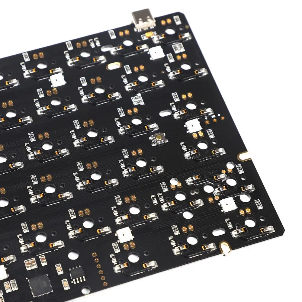 Ymdk Hotswap Hot-swappable Kailh Soquete Soquete 96 Pcb Qmk Suporte Totalmente Programável Ansi Iso Melodia Substituível Ymd96 - Imagem 3