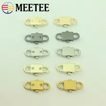 Meetee 2/5pcs 12X32mm Metal Chain Adjustment Buckles Bags Chain Change Length Hook DIY Keychain Hang Snap Buckle Accessory BF458