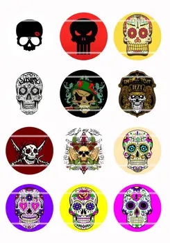

Handmade Colorful picture Round Glass Cabochons Refrigerator magnet for Necklace Decoration and Phone Chain Accessaries98