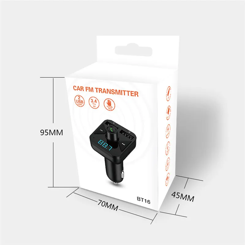 1 шт. Автомобильный MP3-плеер Bluetooth fm-передатчик Hands-free автомобильный аудио-mp3 модулятор светодиодный дисплей USB Автомобильное зарядное устройство автомобильные аксессуары