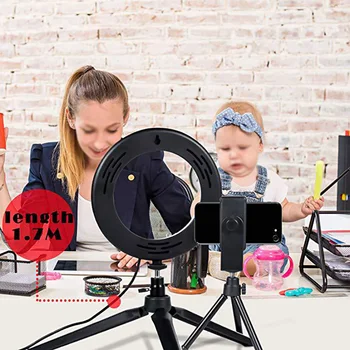 

6inch Ring Light W/Tripod Stand Dimmable Selfie RingLight LED Camera Photography Super Bright & Soft Light