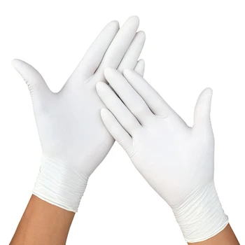 

100pcs Disposable Nitrile Protective Gloves Waterproof Work Safety Mechanic Gloves for Household Workplace Laboratory Use