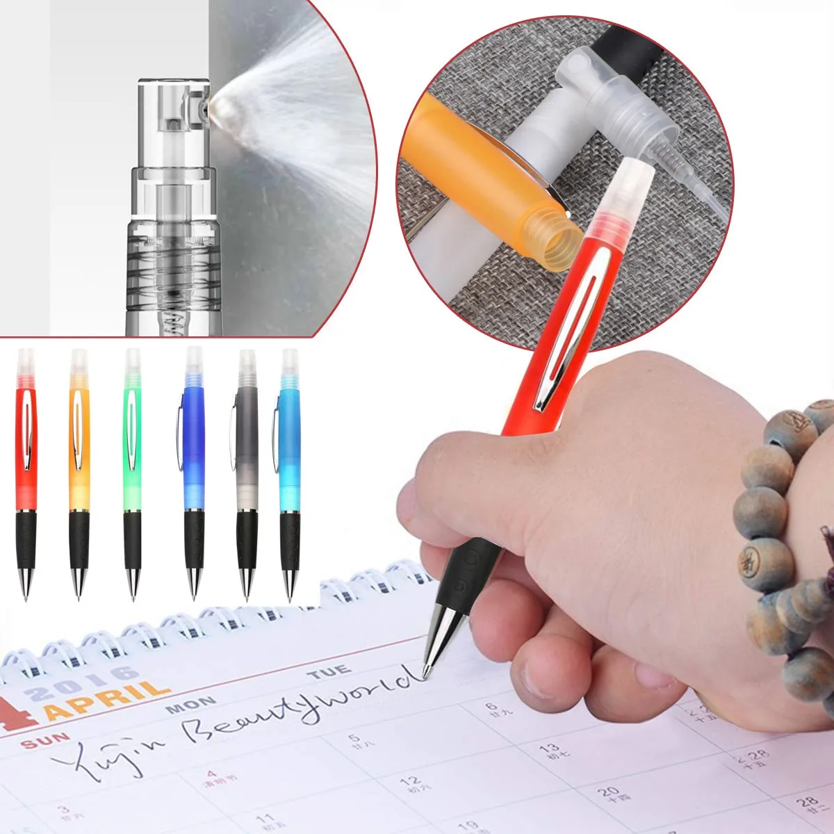 

5PCS Student Multifunctional Filling Type Office Disinfection Spray Pen 5ml