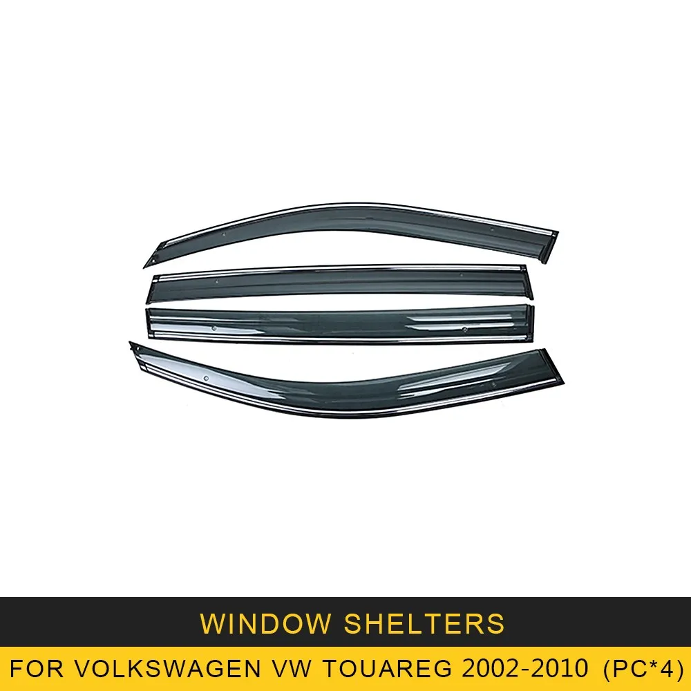 Для VOLKSWAGEN VW Touareg 2002-2010 окна автомобиля Защита от солнца и дождя козырьки щиток защитный чехол рамка наклейка аксессуары