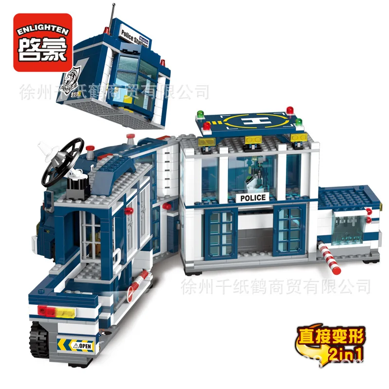 

ENLIGHTEN China Mobile SWAT Headquarters Children'S Educational Assembly Assembled Plastic Fight Inserted Small Particles Buildi