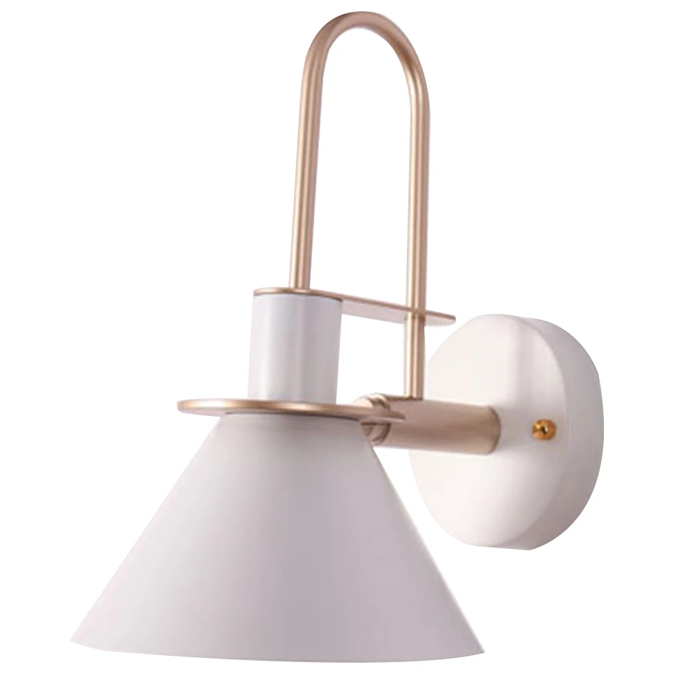 

E27 Balcony Macarons Living Room Cafe Iron Bar Bedroom Bedside Kitchen Horn Wall Lamp Modern Nordic Lighting Fixtures Restaurant