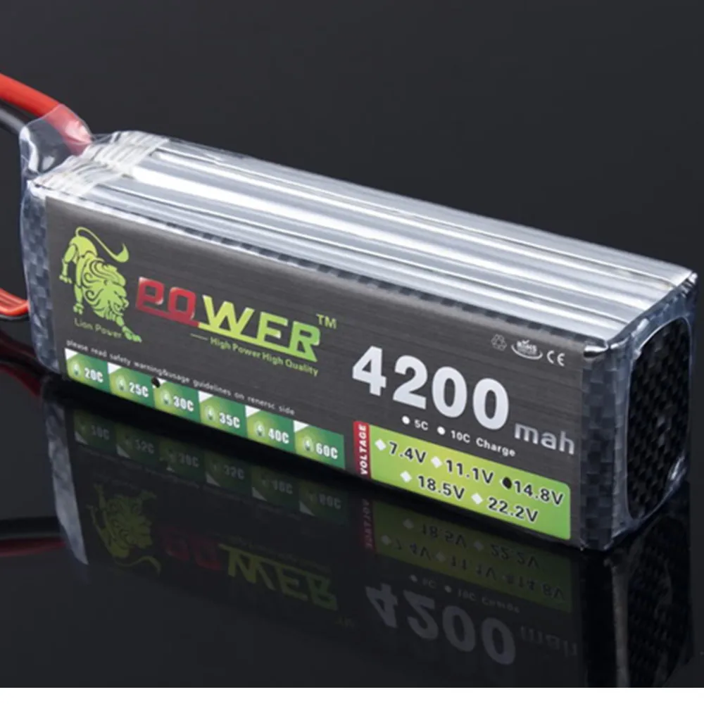 Lipo батарея 4S 14,8 V 4200mAh 30C MAX 40C T/XT60 разъем для вертолета лодки Quodcopter дистанционного управления Controul игрушки Запасные части 1 шт