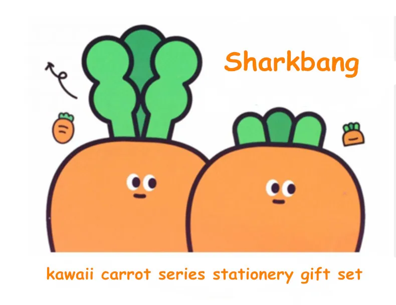 2020 Sharkbang Creative Carrot Series Silicone Soft Pencil Case Penholder Organizer Bag Kawaii Stationery Set Kids Birthday Gift