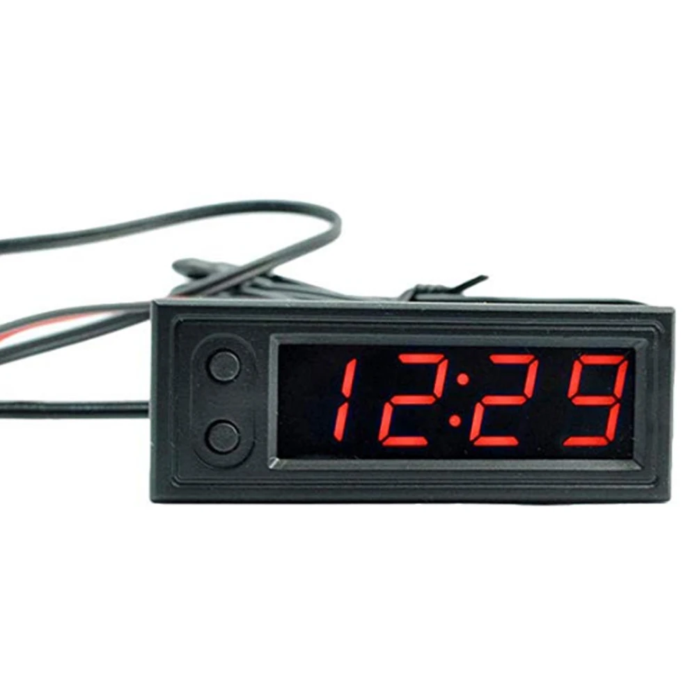 3 в 1 Led Аксессуары Многофункциональный портативный универсальный термометр цифровой дисплей точные автомобильные часы световой Мини вольтметр