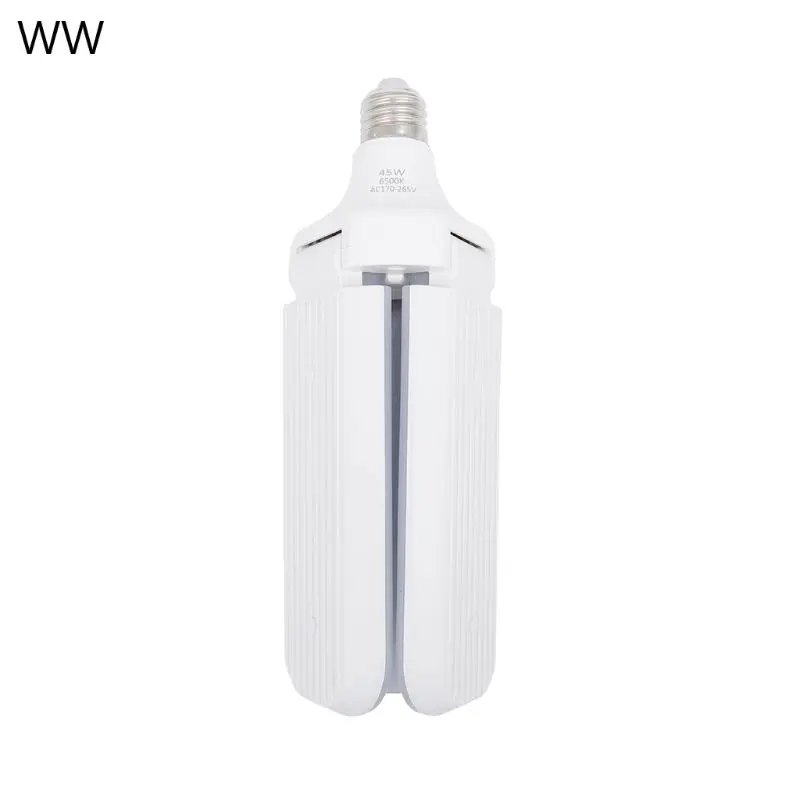 Warm white E27 светодиодный складной светильник вентилятор Форма Супер яркие лампы 220 в 45 Вт с регулируемым углом наклона потолочный светильник современного дома энергосберегающий светильник s 831F - Emitting Color: Warm white