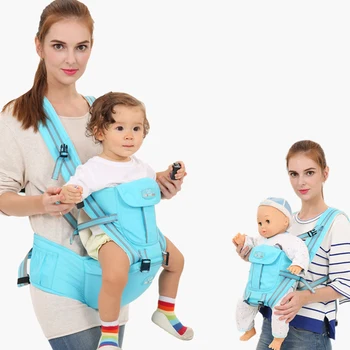 

0-36 Months Kangaroo Baby Carrier Breathable Front Facing Infant Sling Wrap Backpack With Storage Pouch Baby Waist Stool Hipseat