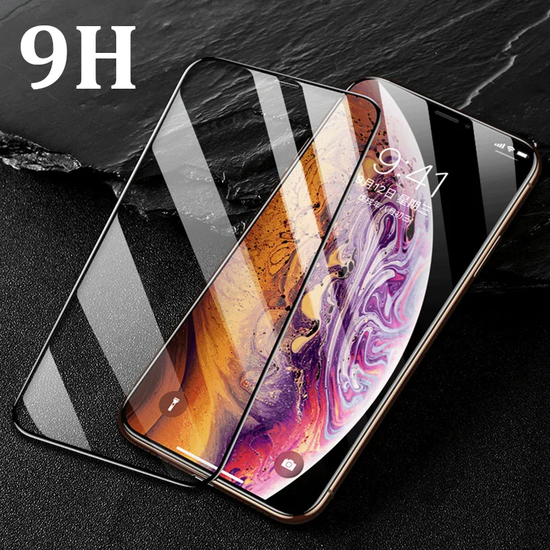 

Protective Glass For iPhone 11 Pro 7 6 S 6S + 8 Plus 5 5S XR X XS MAX Tempered Glass Full Cover Screen Protector Explosion-proof