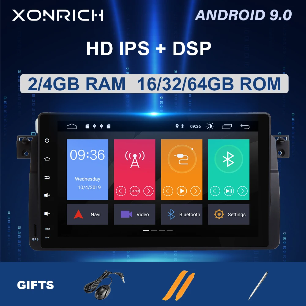 Xonrich Авторадио автомобильный мультимедийный плеер 1 Din Android 9,0 для BMW E46 M3 Rover 75 318/320/325/330/335MG ZT Coupe GPS навигация Xonrich Авторадио автомобильный мультимедийный плеер 1 Din Android 9,0 для BMW E46 M3 Rover 75 318/320/325/330/335MG ZT Coupe GPS навигация