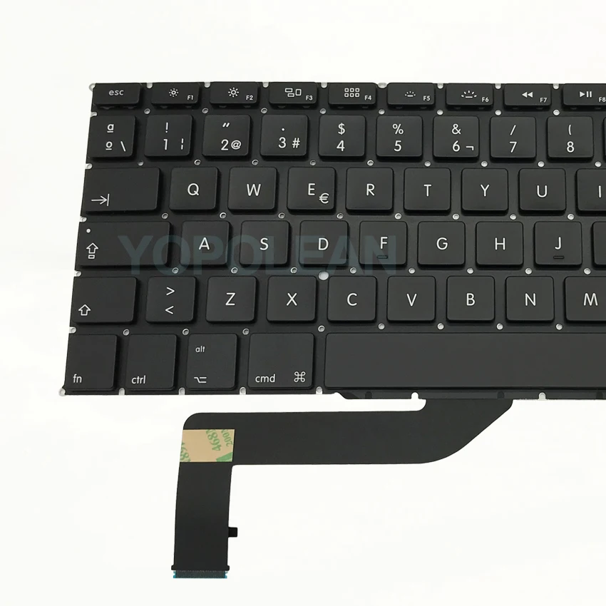 3 Pcs New A1398 Spain Spanish Keyboard With Backlight For MacBook Pro Retina 15 Inch Layout 2012- Years
