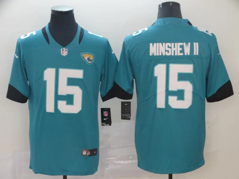 1 Мужская футболка Jacksonville#15 Jaguars Gardner Minshew II - Цвет: 1