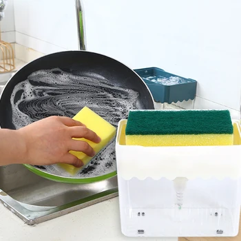 

Soap Organizer Kitchen Cleaner Tools 2 in 1 Automatic Soap Dispenser Hand Press Liquid Soap Pump for Kitchen Bathroom