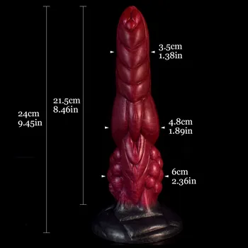 Black Blood Big Dildo XXL Monster Animal Dildo, Liquid Silicone Soft Dildo Realistic Sex Toys For Women Long Anal Dog Dildo. 3