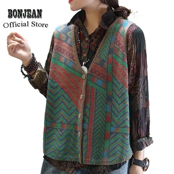 

Women Knit Vest Sweater Cardigan Sleeveless Jacket Outwear Big Loose Retro Vintage Fashion Casual for Spring Autumn AZ46183822