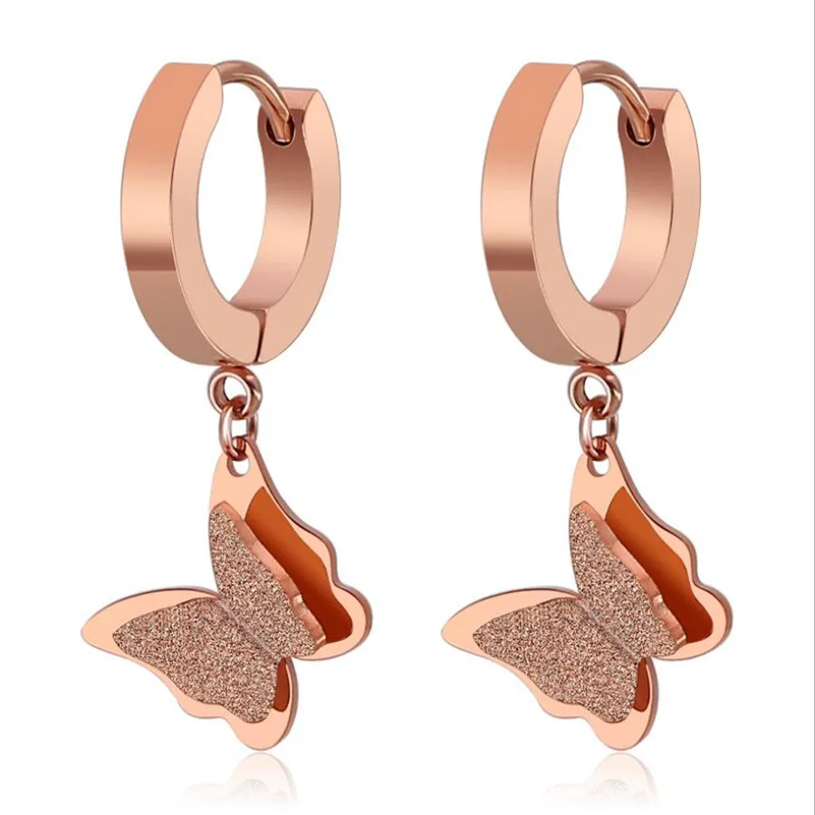 Серьги Yiustar из нержавеющей стали женские серьги бабочки клипсы модные украшения