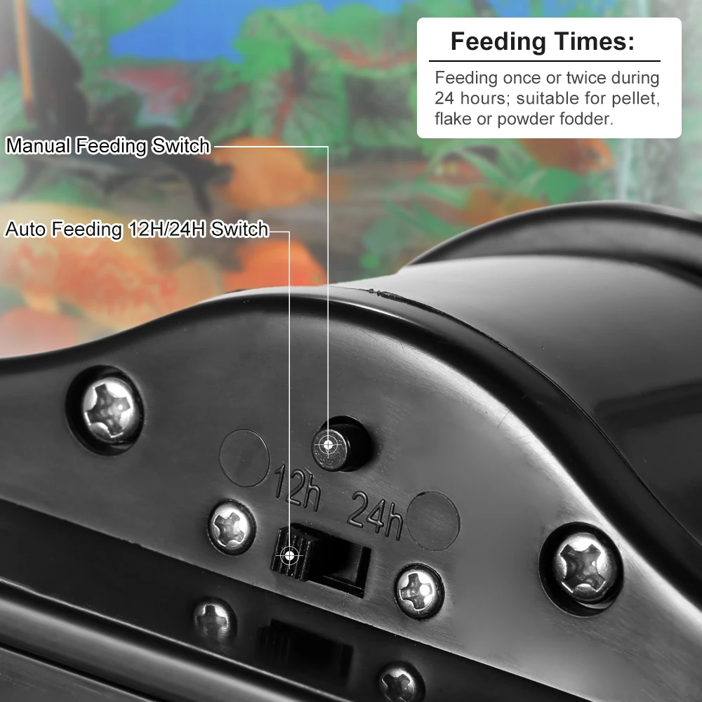 Практичный регулируемый выход автоматический податчик Для Рыбы Аквариум авто еда с таймером, для кормления дозатор рыбы автоматическая кормушка