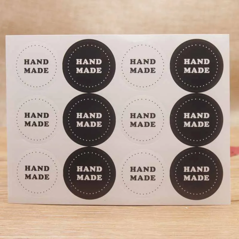 white color 3.5x3.5cm paper sticker white /brown color love u forever same best wishes for wedding candy /gifts beautiful fashion style - Цвет: white color