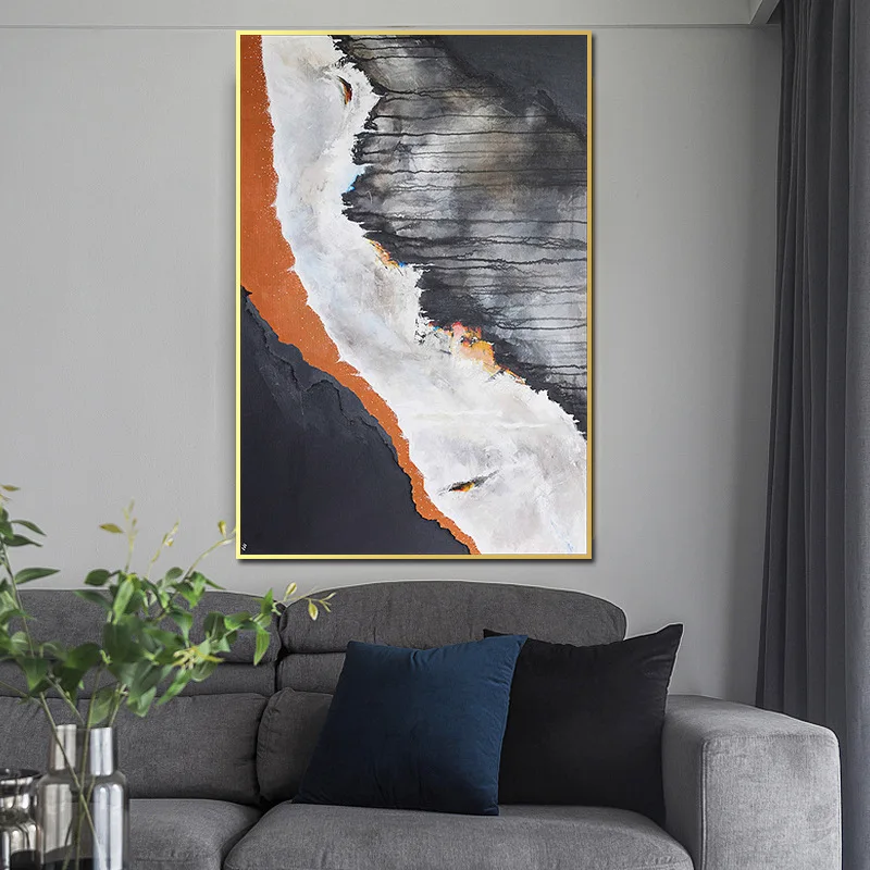 

Customizable Modern Abstract Oil Painting Simple Living Room Decorative Painting Abstract Sofa Wall Hanging Painting Bedroom Res
