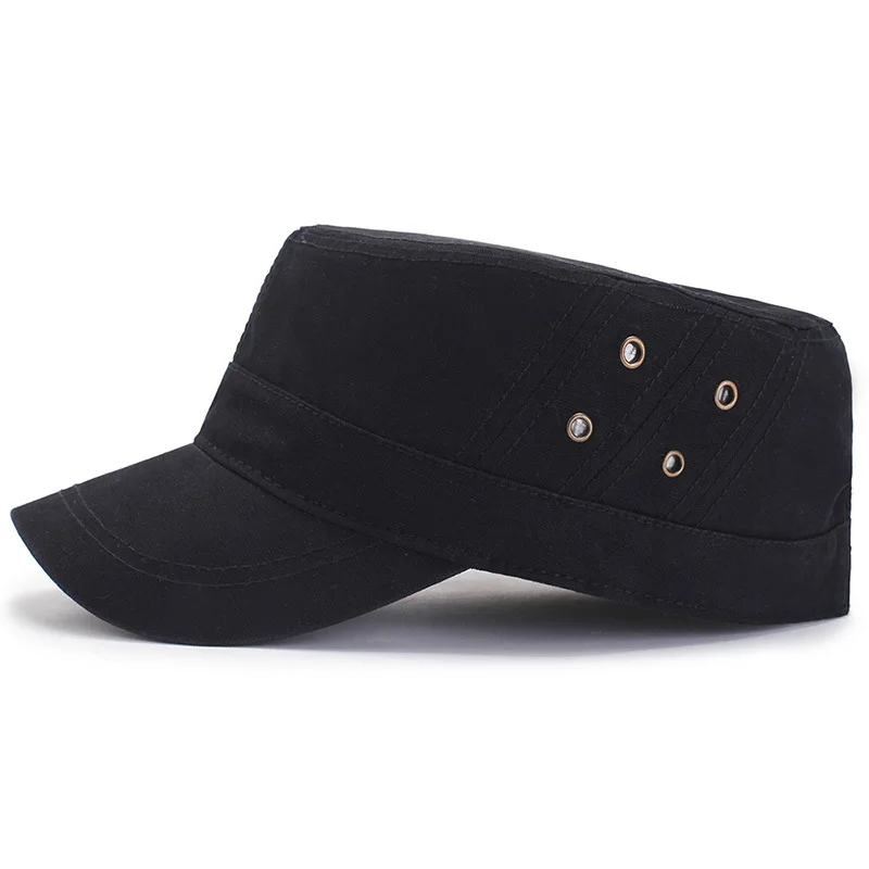 

Factory Hat Wholesale Simple Korean-style All Seasons Light Board Outdoor Military Cap Men And Women Casual Flat Roof Brim Hat M