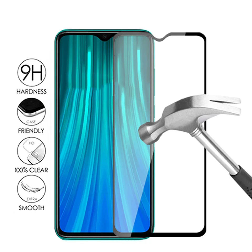 2 шт полная клеевая Защита экрана для Xiaomi Redmi Note 8T закаленное стекло полное покрытие для Xiaomi Redmi Note 8T 9H 2.5D Премиум-пленка