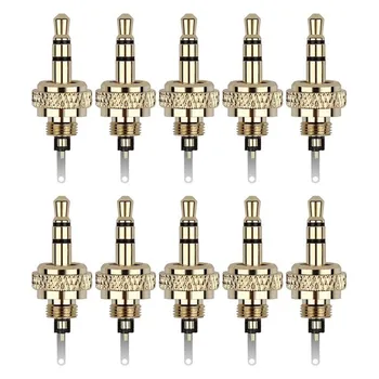 

For D16 D11 B03 P03 P2 3.5mm Mini Jack Audio Connector Copper Gold Plated 3.5 Stereo 3 Pole Earphone Plug Adapter 10PCS