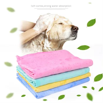 

New Pet Dog Bath Towel Imitation Deerskin Cat Small Dogs Super Absorbent Towel Cleaning Grooming for Large Dogs Towel