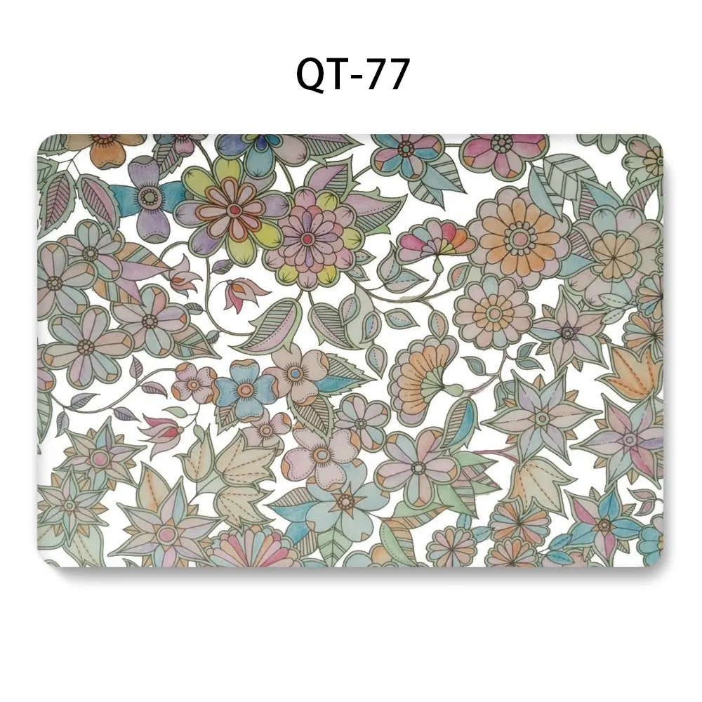 QT-77 3D чехол для ноутбука MacBook Air Pro retina 11 12 13 15 Touch Bar A2159 A1706 для macbook Touch ID Air 13 A1932+ крышка клавиатуры - Цвет: QT-77