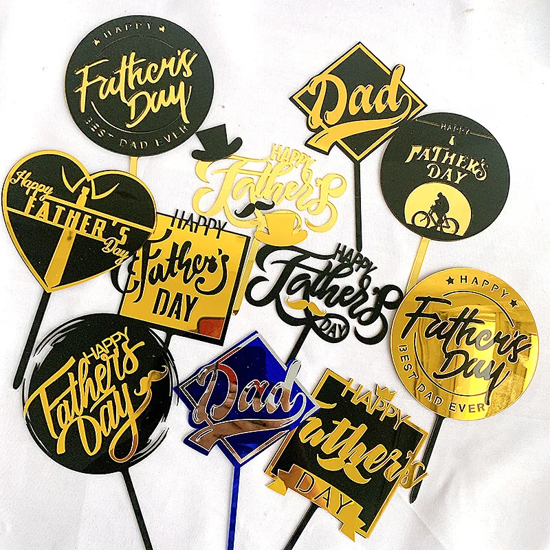 Украшение для торта двухслойный акриловый Топпер на День отца подарок папе день