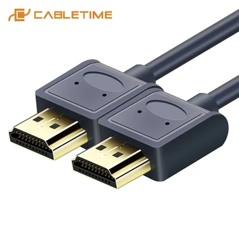 

CABLETIME HDMI Cable Male to Male 3D 4K 2.0 60hz Full HD Premium Hdmi Cable 24K Gold Plated for Blue-Ray PS4 Box C125