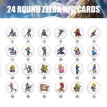 

The Games card of amibo Compatible Zelde 24 NFC Round Card Link Wolf Awakening DX the Legend of Breath of the Wild NS Switch