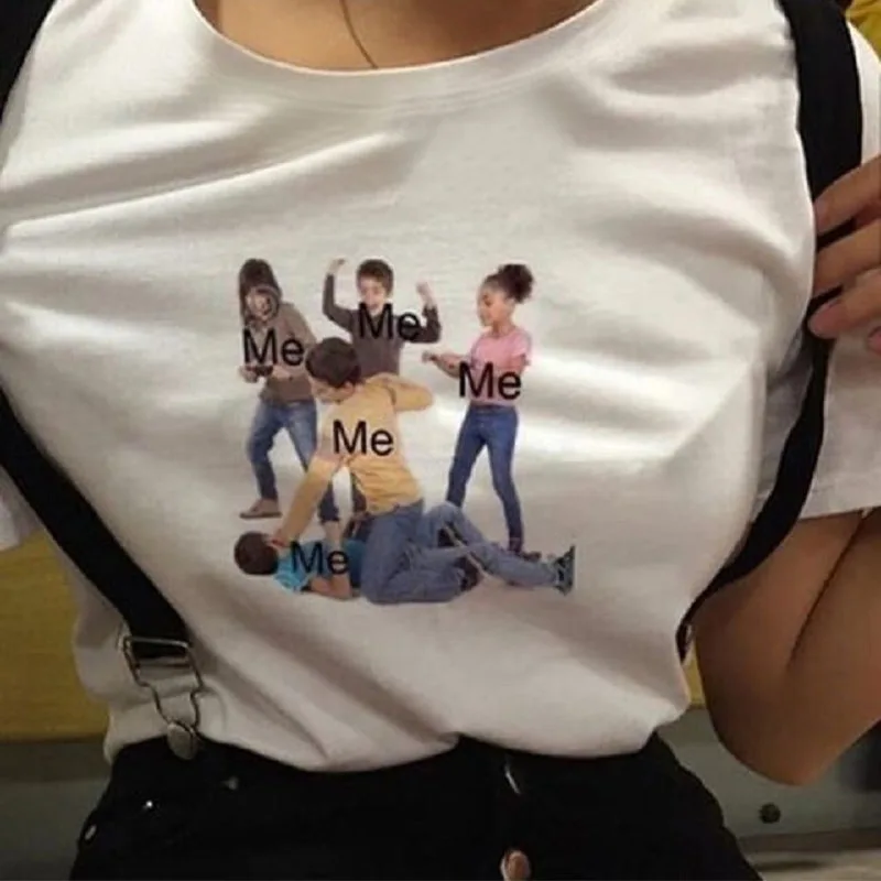 

Spoof Print Personality ZEGUUER New Fashion Summer Tees Harajuku Letter Fun Hip Hop Short Sleeve Tops Women O-neck T-shirt