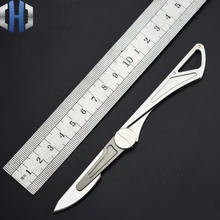 Arrival Titanium Alloy Scalpel Portable Engraving Ultralight Knife Unpacking Tool Outdoor Equipment Mini Folding Knife EDC