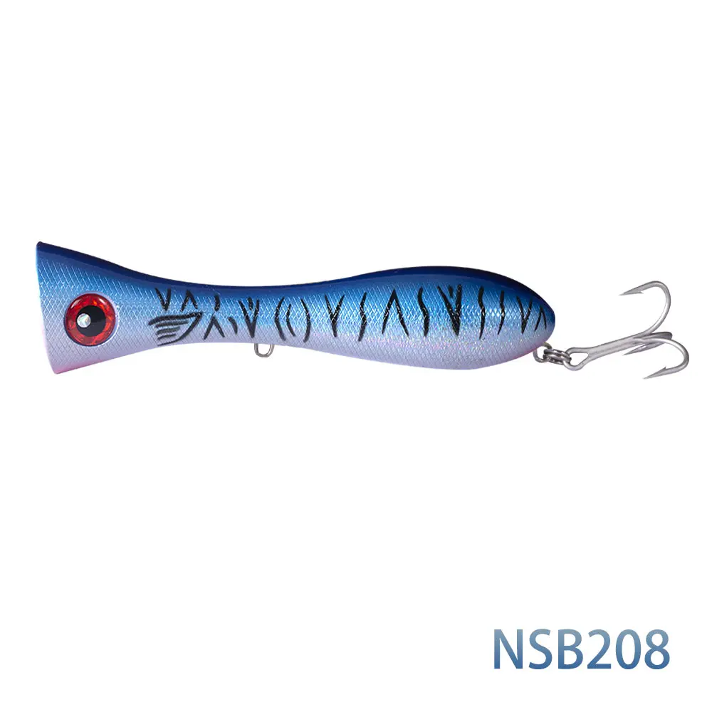 Noeby NBL9247 poppers leurre p che жесткая наживка 205 мм 133 г Топ воды один кусок wre для морской рыбалки тунец 3x hooks крючки - Цвет: NSB208