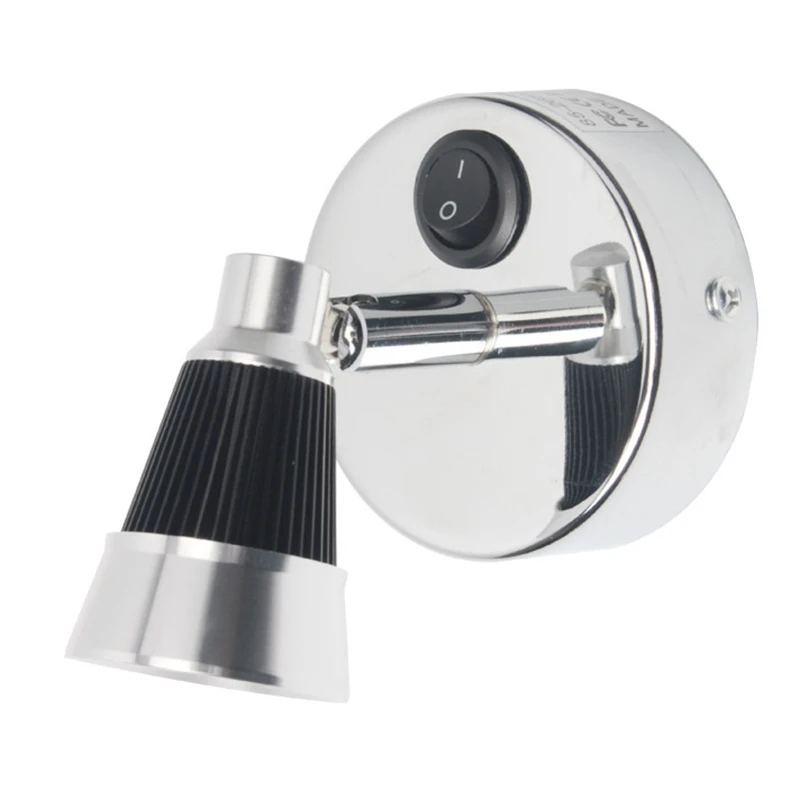 

TOP 12V/3W LED Caravan Reading Light Small Spotlight Wall Lamp Warm White Color