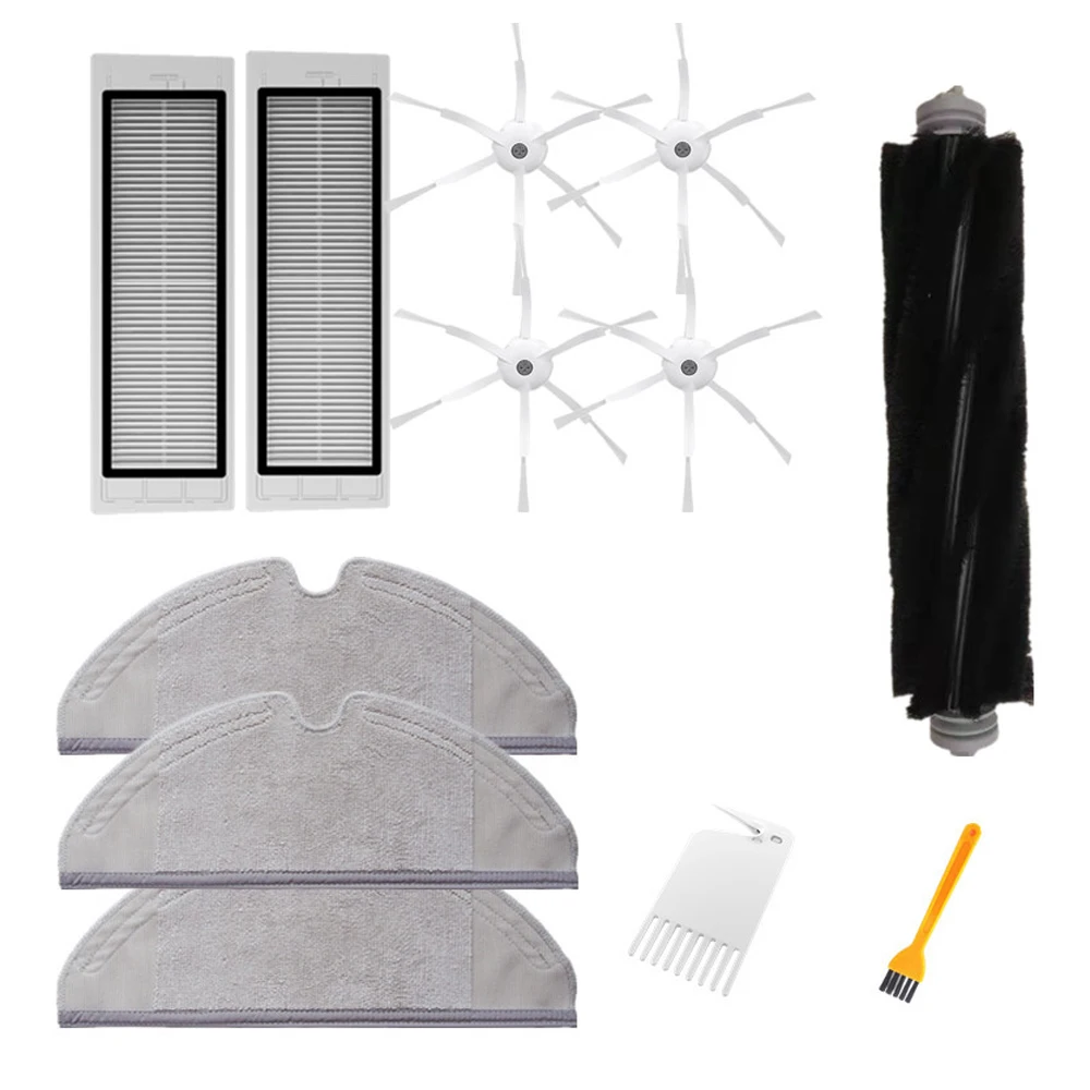 

8PCS Main Brush Side Brushes HEPA Filter Cleaning Tool Replacements for Xiaomi Xiaowa Roborock Vacuum Cleaner